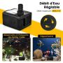 Submersible aquarium pump, 900 l/h, 22 W, 9 × 7 × 7 cm