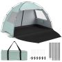 Beach Tent, 3-4 People, Green, 224 × 147 × 150 cm