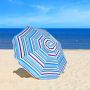 Beach umbrella with adjustable angle, 200 cm, blue