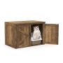 Hidden cat litter box with a hinged lid and double partition, 70×50×40 cm