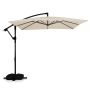 Sliding Outdoor Umbrella 2.4 m with 360° Rotation, Beige