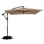 Sliding outdoor umbrella, 360° rotatable, Brown, 240 × 240 cm