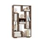 Freestanding bookshelf, 11 open shelves, Brown, 70 × 120 × 20 cm