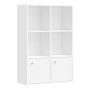 Põrandal seisev raamaturiiul VASAGLE LBC33WT, 3 ust, 65,8 × 97,8 × 29 cm