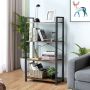 Freestanding shelf, 4 open shelves, Brown, 66.04 × 119.38 × 30.48 cm
