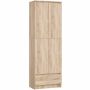 Põrandariiul CLP R60, 2 ust, 1 sahtel, pruun, 60 × 180 × 35 cm