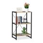 Vabalt seisev riiul Relaxdays 10025150.0, 3 tasandit, Pruun/must, 50 × 80 × 35 cm