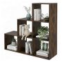 Vabalt seisev riiul Relaxdays, 6 avatud lahtrit, Pruun, 97,5 × 97,5 × 29 cm