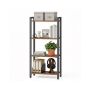 VASAGLE free-standing shelf, 4 shelves, Brown/black, 40 × 107 × 24 cm