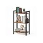 VASAGLE shelf unit, 4 shelves, Brown/black, 40 × 76.4 × 24 cm