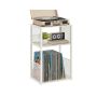 Põrandariiul VASAGLE LET275W01, 3 astet, kuni 100 plaati, Valge, 43 × 69 × 30 cm