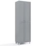 Freestanding cabinet, 5 shelves, Grey, 60 × 187 × 39 cm
