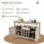 Build-in kitchen cabinet, 12-bottle wine rack, 116 × 80.5 × 40 cm