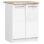 Põrandale paigaldatav köögikapp OLIWIA S60, 2 ust, valge, 60 × 85 × 46 cm