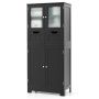 Freestanding bathroom cabinet, 4 doors, 2 drawers, 60 × 128 × 30 cm