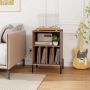 Freestanding TV turntable stand, 15 vinyl records, 2 sockets, 2 USB and 1 Type-C port, 53 × 78.5 × 45 cm
