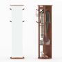 Freestanding mirror, 2 hangers, 4 hooks, 2 shelves, 44.45 × 44.45 × 167.64 cm