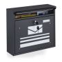 Postkast Relaxdays 10038956.0, Must, 36 × 31 × 11 cm