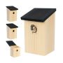 Linnu pesakastid Relaxdays, 4 tk, 12 × 22 × 14 cm