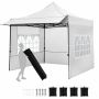 Gazebo, 3 Removable Walls, White, 10 × 10 × 10.1 ft