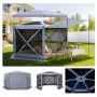 Lehtla-telk VEVOR FY12X12Smoky Gray-6, 6 seina, Hall, 3,6 × 3,6 × 2,2 m