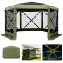 Varjualune VEVOR FY10X10Military Green-6, 6–8 inimesele, 6 külgpaneeli, Roheline, 3 × 3 × 2,2 m