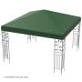 Replacement Gazebo Cover, Green, 300 × 300 cm