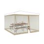 Paviljoni putukavõrk Relaxdays 10035879.0, 2 külgelementi, Liivavärvi, 3 × 3 m