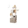 Cat scratching post 61x104x185cm., white/gray