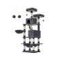 Cat scratching post 168 cm high with 2 caves, dark grey