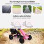 Pedal go-kart, for children aged 3-8, Pink, 94 × 57.2 × 59.7 cm