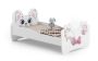 Children's bed Animals with mattress 144 cm x 80 cm x 70 cm, cat