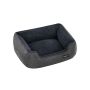 Dog bed 60x50x21cm., dark gray/black