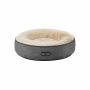 Pet bed with washable cover, dark grey