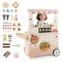 Pizza baking play cart, 40 pieces, 32 × 35 × 13 inches