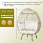 Wicker outdoor chair, 110 × 82 × 145 cm