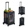Ostukäru Relaxdays, 40 l, Must, 99 × 43,5 × 38 cm