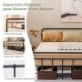 Platform bed frame, Black, 208 × 164 × 102 cm