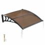 Polükarbonaadist uksevarikatus VEVOR CZPC40X40B-C, Pruun, 965 × 1017 × 275 mm