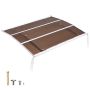 Polükarbonaadist uksevarikatus VEVOR TH40X48B-C, Pruun, 120 × 100 × 14 cm