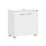 Valamukapp VASAGLE BBK505W01, Kahe riiuliga, Valge, 30 × 60 × 60 cm