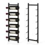 Wall-mounted wine rack, 6/9 bottles, Black