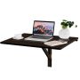 Wall-mounted folding table, black