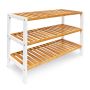 Esikupink Relaxdays, 3 riiulit, Pruun/valge, 70 × 54,5 × 24,5 cm