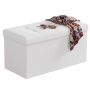 Esikupink Relaxdays, kokkupandav, umbes 80 l, Valge, 76 × 38 × 38 cm