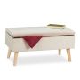 Hoiukastiga esikupink Relaxdays 10034483_550, hoiukast, Beež, 80 × 41 × 40 cm