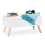 Hoiuruumiga esikupink Relaxdays, 40 l maht, Valge, 79,5 × 39,5 × 39,5 cm