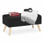 Hoiuruumiga esikupink Relaxdays, 40 l maht, Must, 79,5 × 39,5 × 39,5 cm