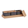 Maitseainepurgi komplekt Relaxdays 10041599_46, 3 tk, helepruun/must, 30 × 11 × 13 cm