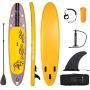Inflatable paddle board, with removable fin, Yellow, 335 × 76 × 15 cm